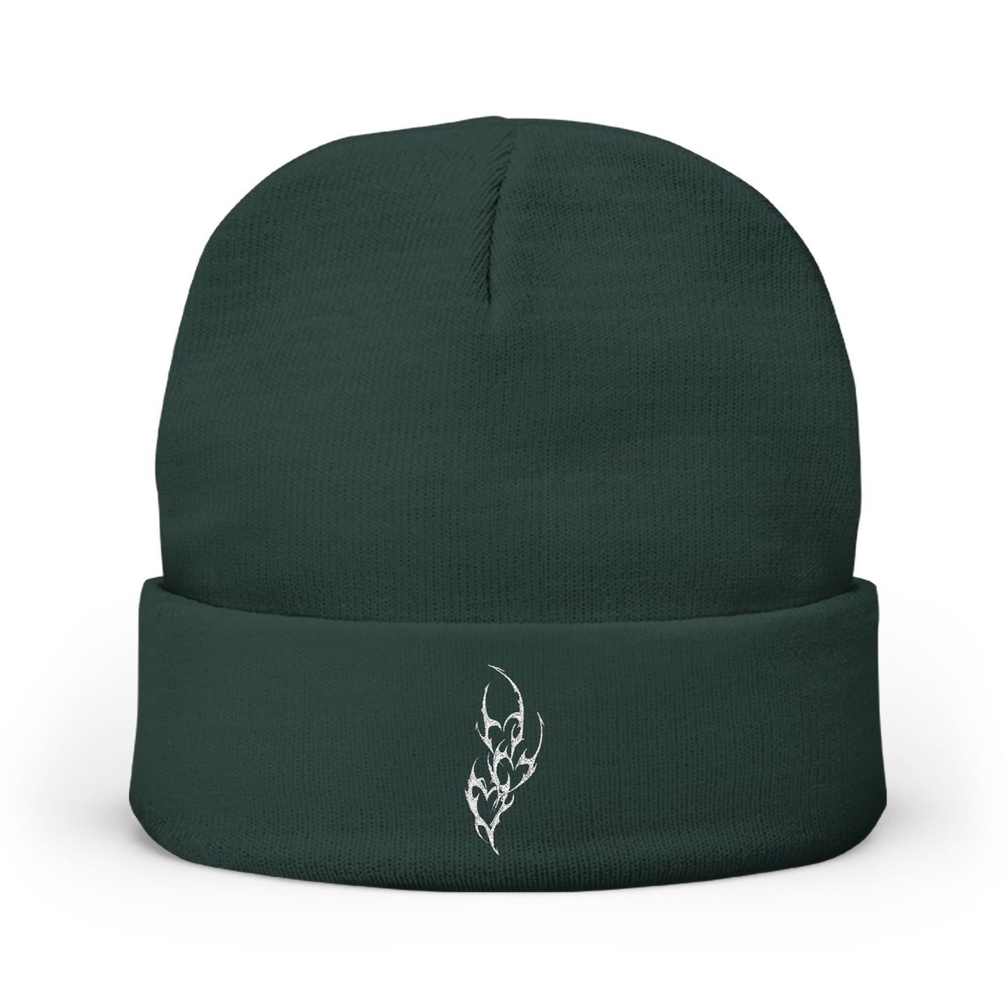 Metal Heart Knit Beanie (Embroidery)