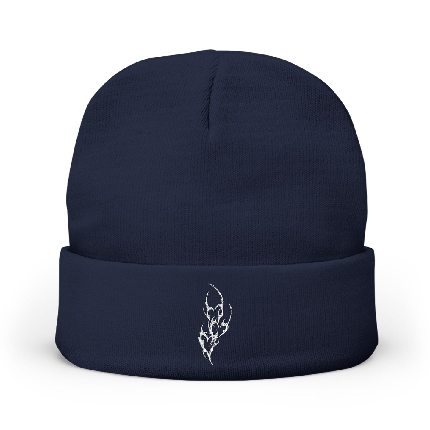 Metal Heart Knit Beanie (Embroidery)