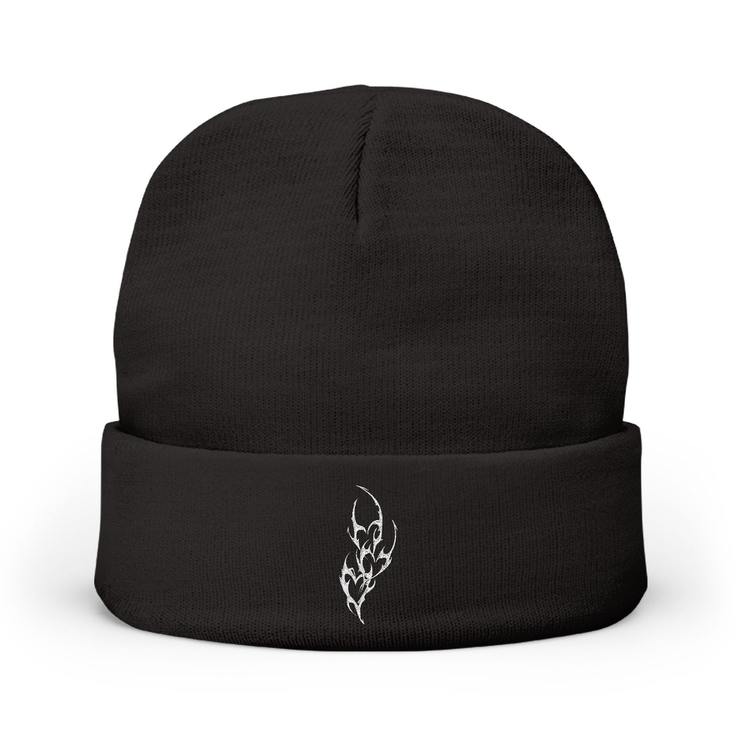 Metal Heart Knit Beanie (Embroidery)