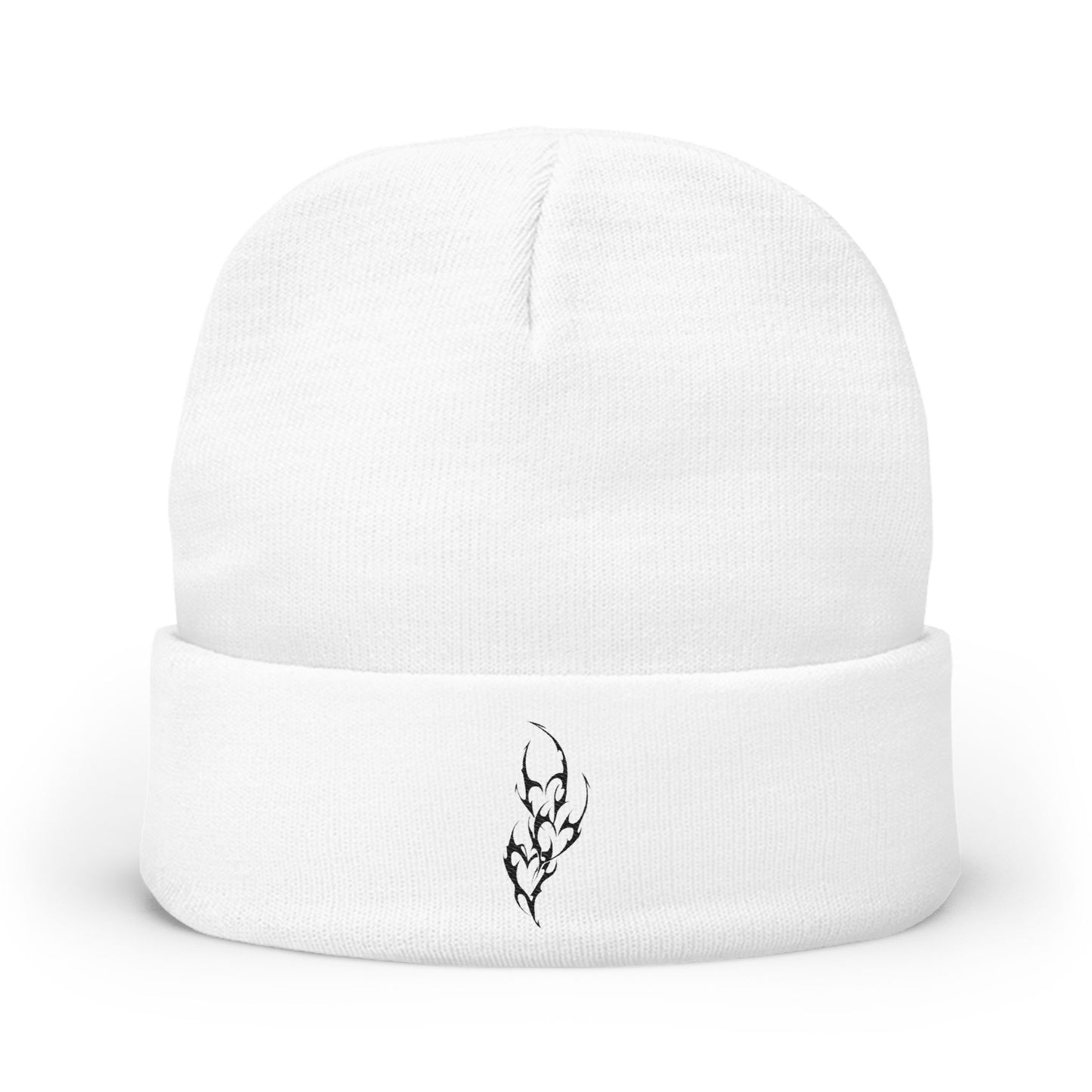Metal Heart Knit Beanie (Embroidery)