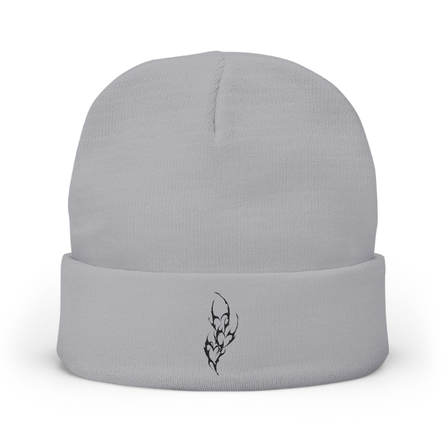 Metal Heart Knit Beanie (Embroidery)