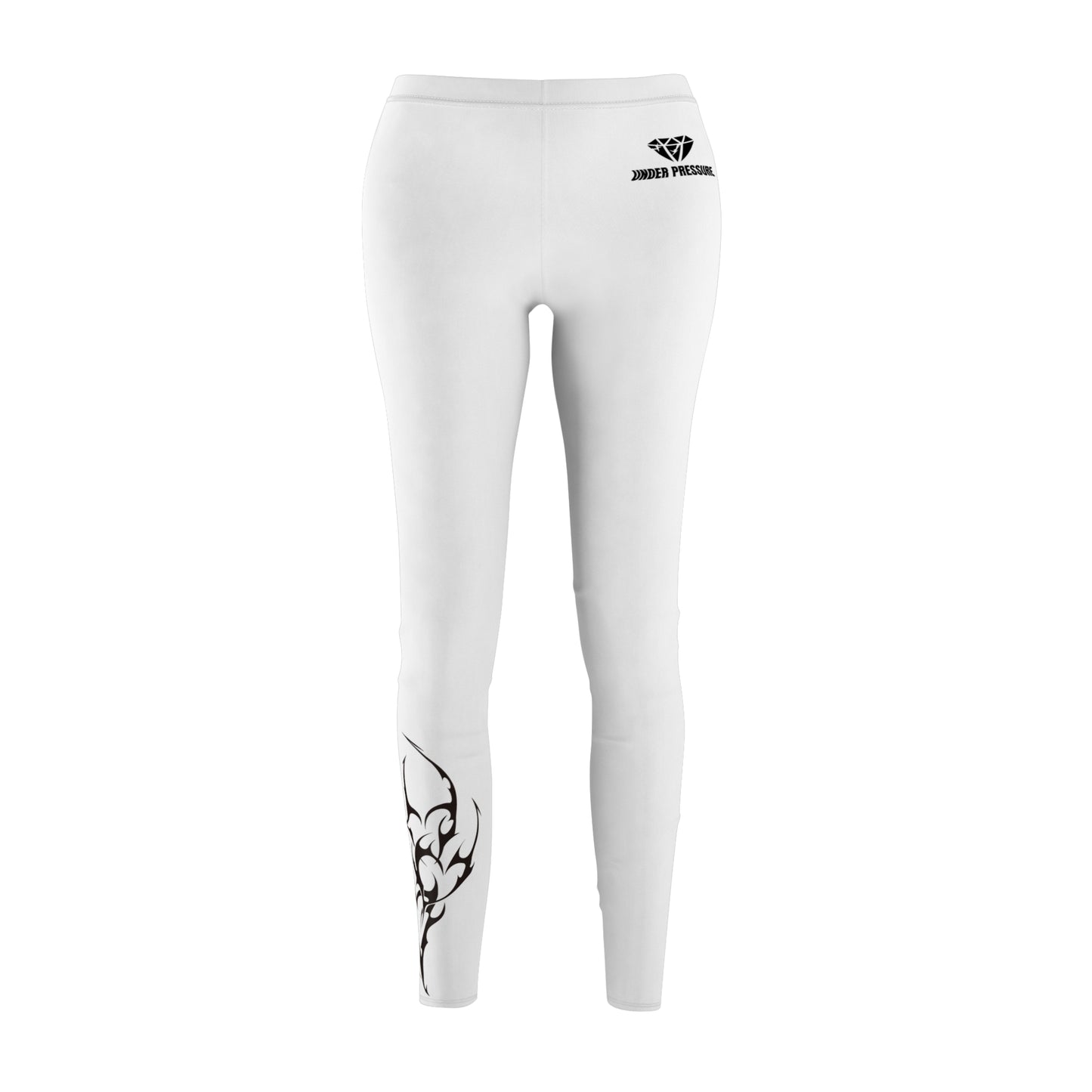 Metal Heart Casual Leggings White