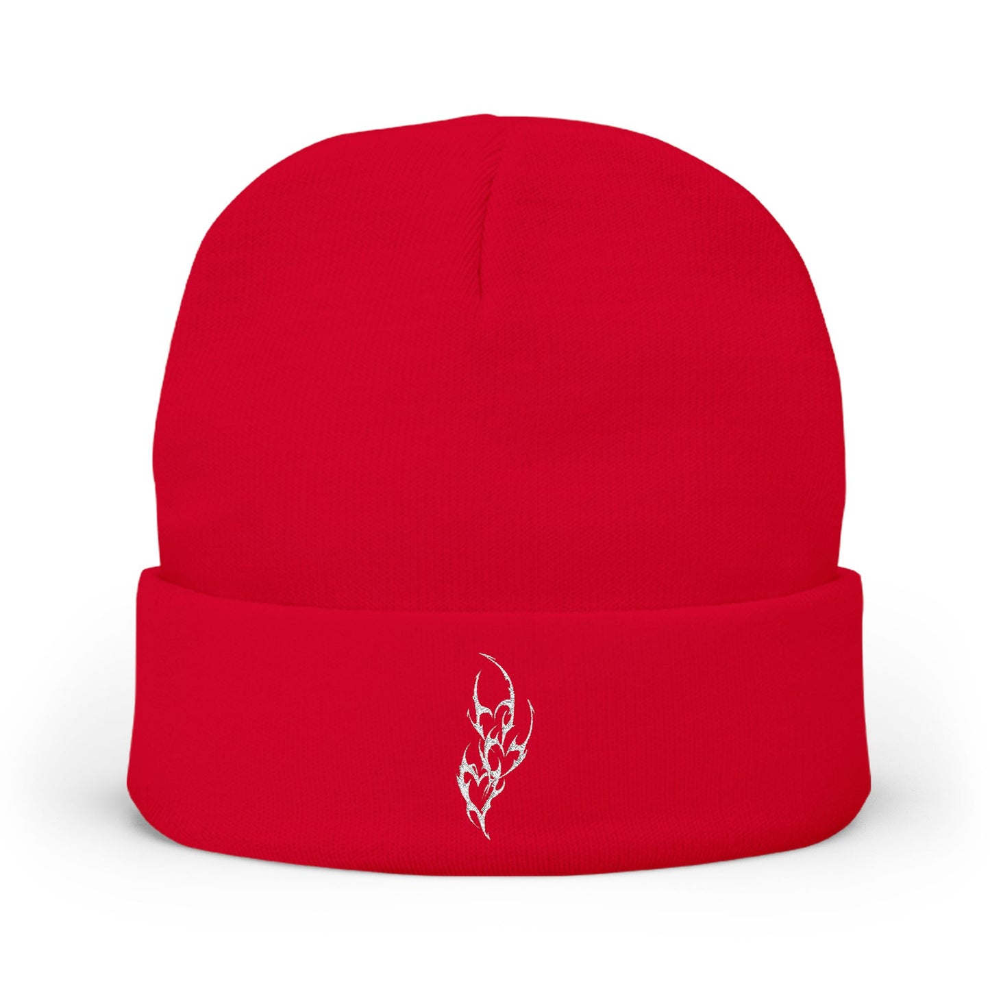 Metal Heart Knit Beanie (Embroidery)