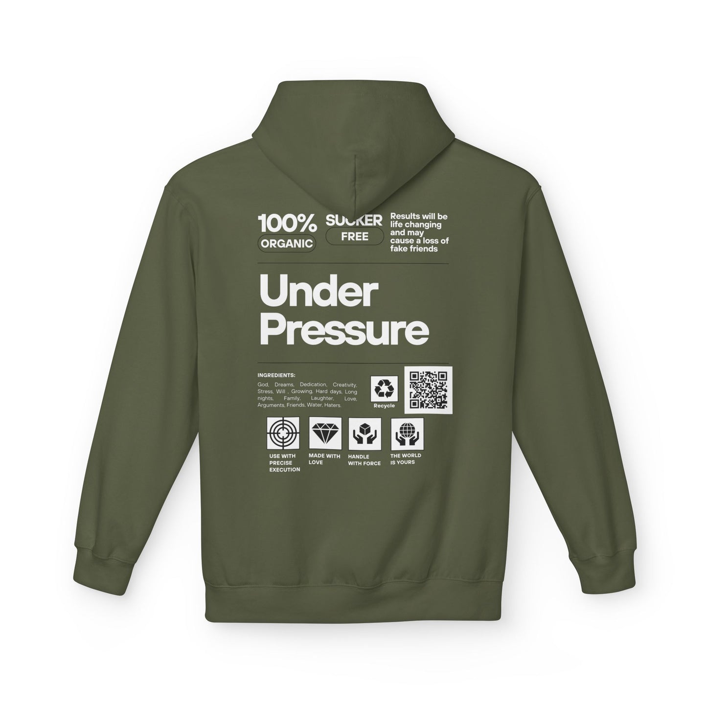 100% Under Pressure Fleece Hoodie