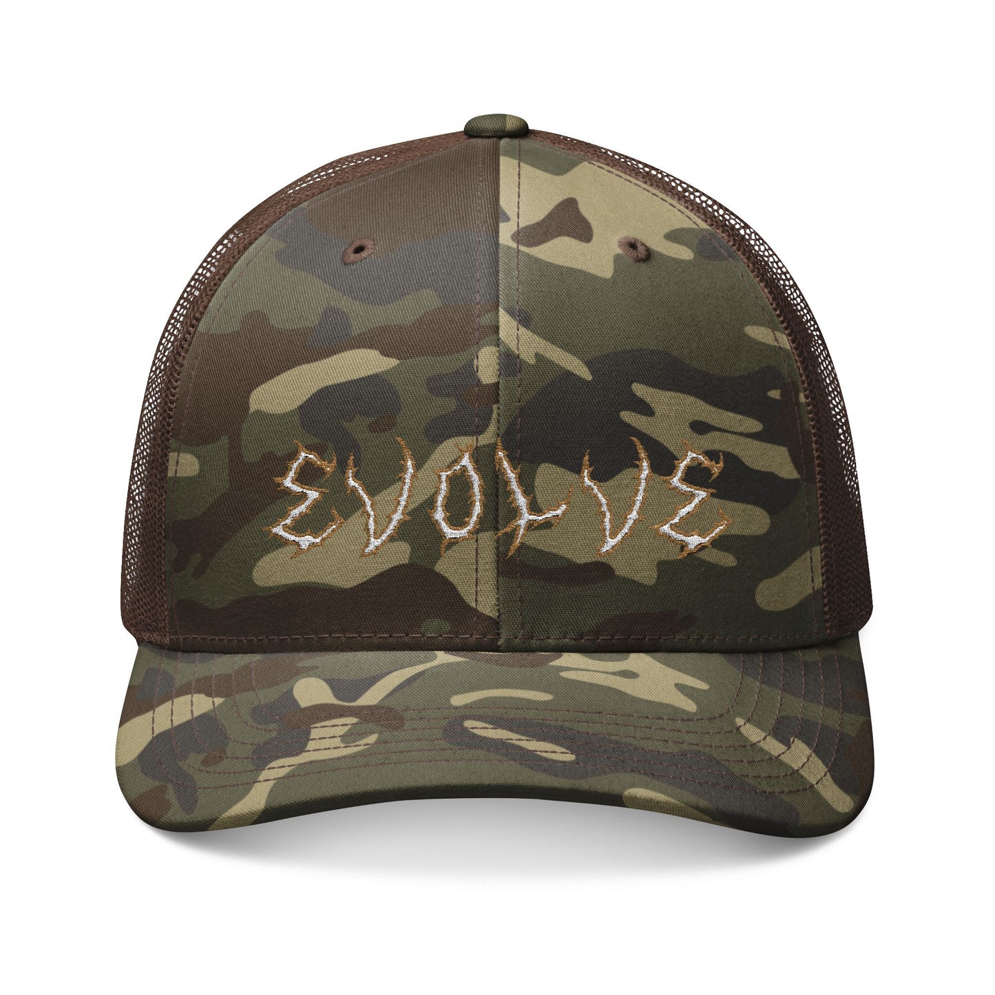Evolve Camouflage Trucker Hat 2.0 (Embroidery)