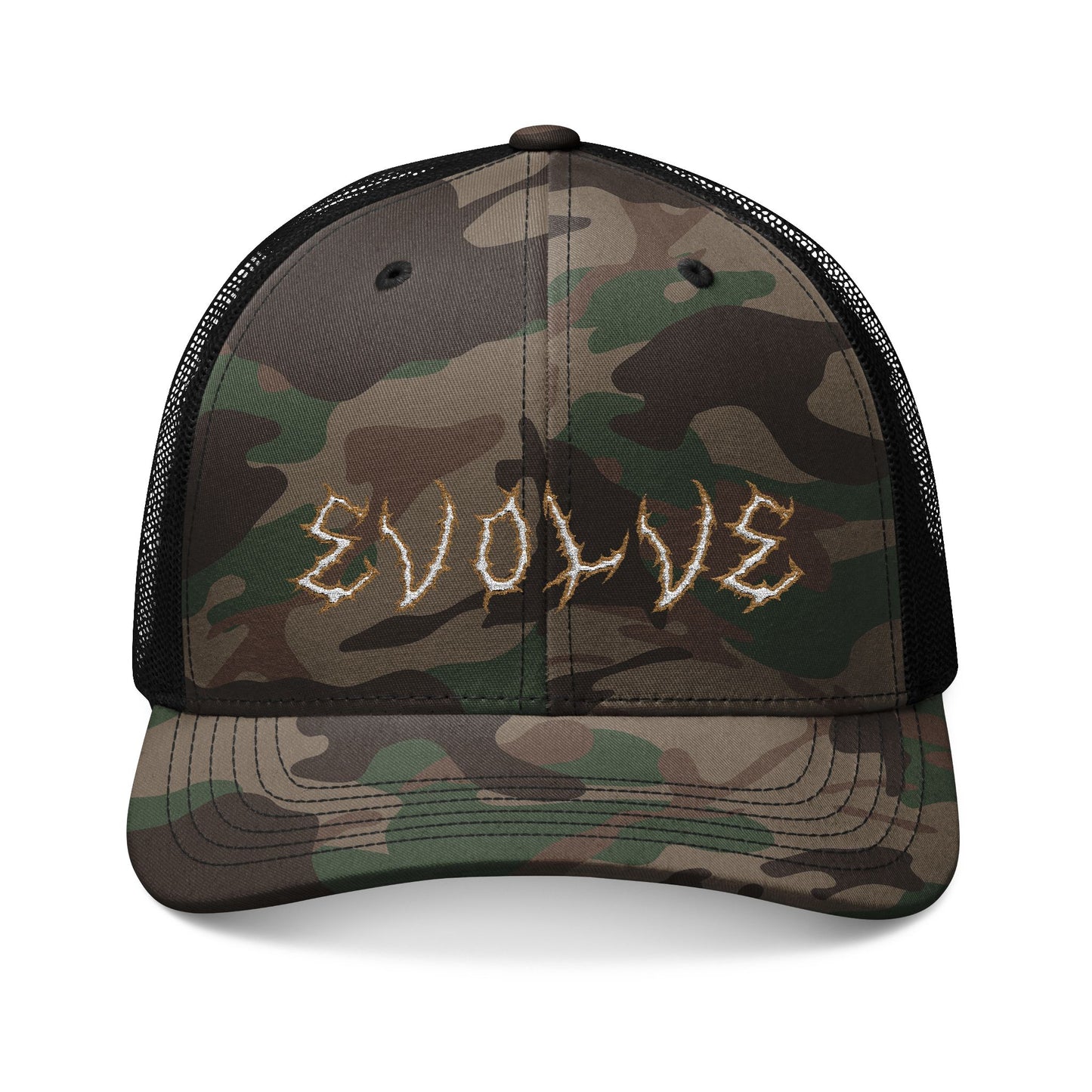 Evolve Camouflage Trucker Hat 2.0 (Embroidery)