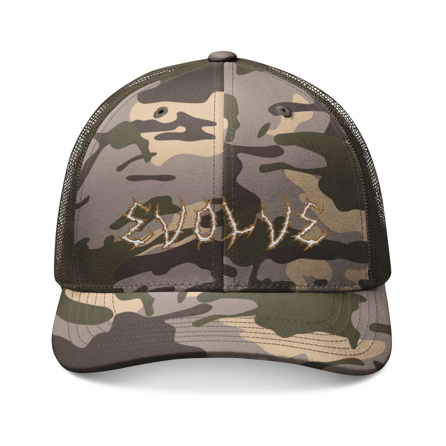 Evolve Camouflage Trucker Hat 2.0 (Embroidery)