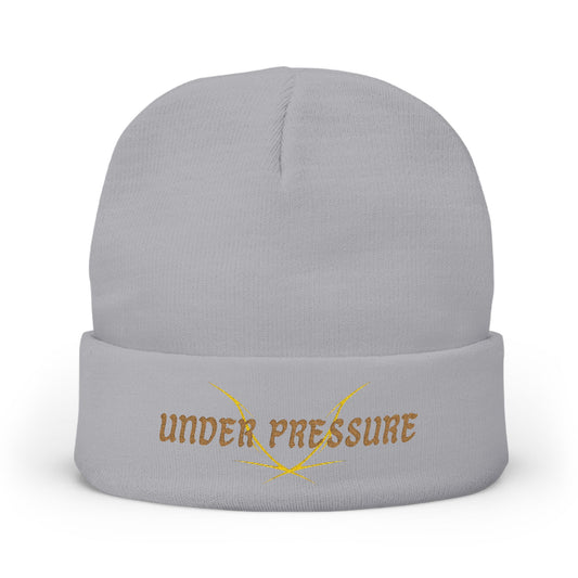 Under Pressure Metal Knit Beanie (Embroidery)